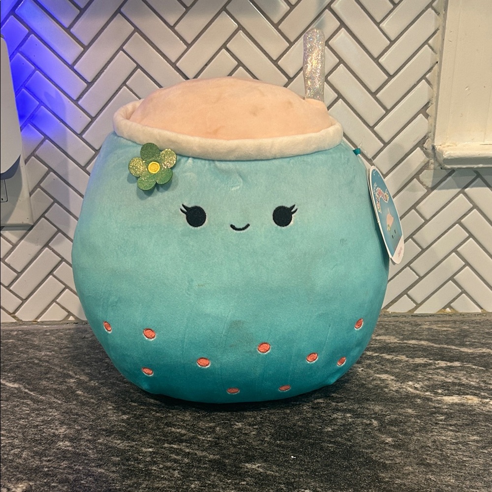 Squishmallows Teal and Peach Stuffed Animal